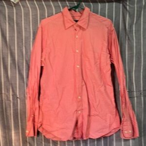 Gap Salmon with white stripes button down